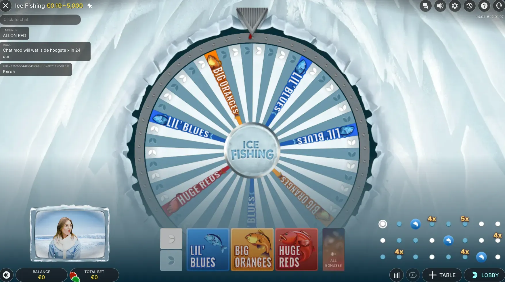 Ice Fishing Gameplay — 53-segment Live-Game-Show von Evolution Gaming
